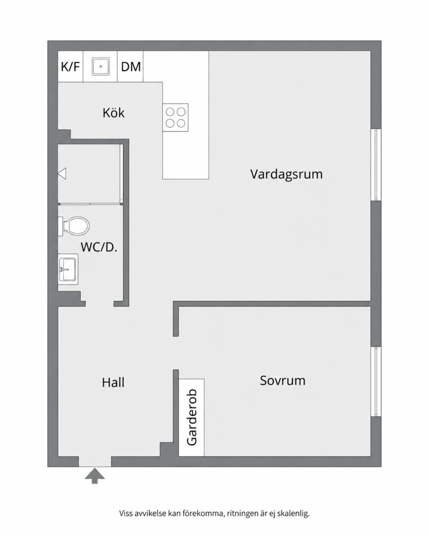 Planlösning från Creutzgatan 5, Kommande i Kungsholmen, Stockholm