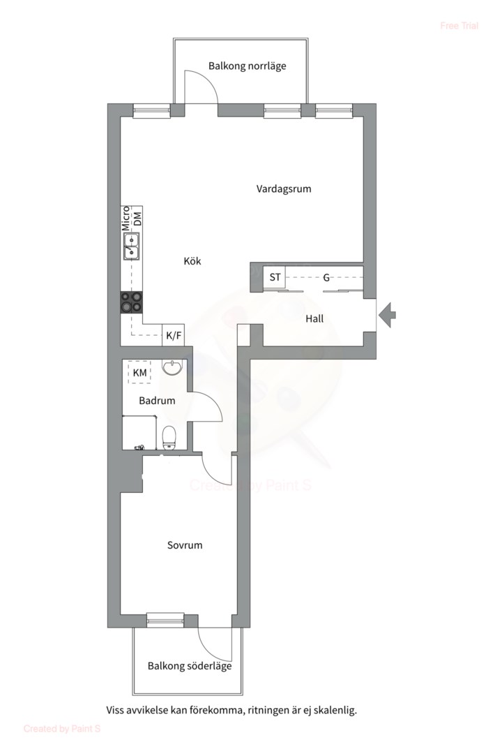 Planlösning från Wilhelm Kåges gata 108, Såld i Porslinskvarteren, Värmdö