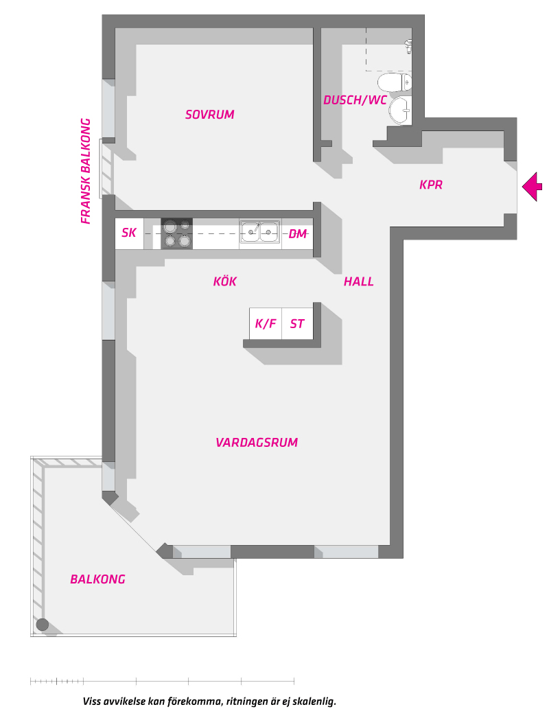 Planlösning från Eva Lagerwalls väg 16, Såld i Ulleråker, Uppsala
