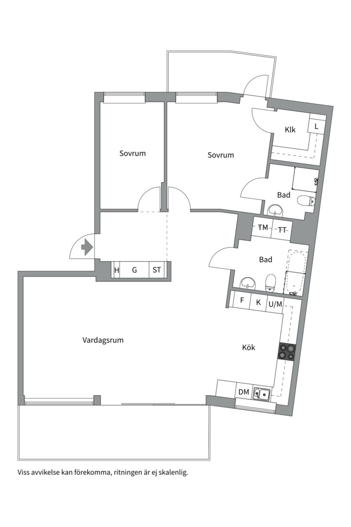 Planlösning från Telegrafvägen 36, Såld i Telegrafberget, Nacka
