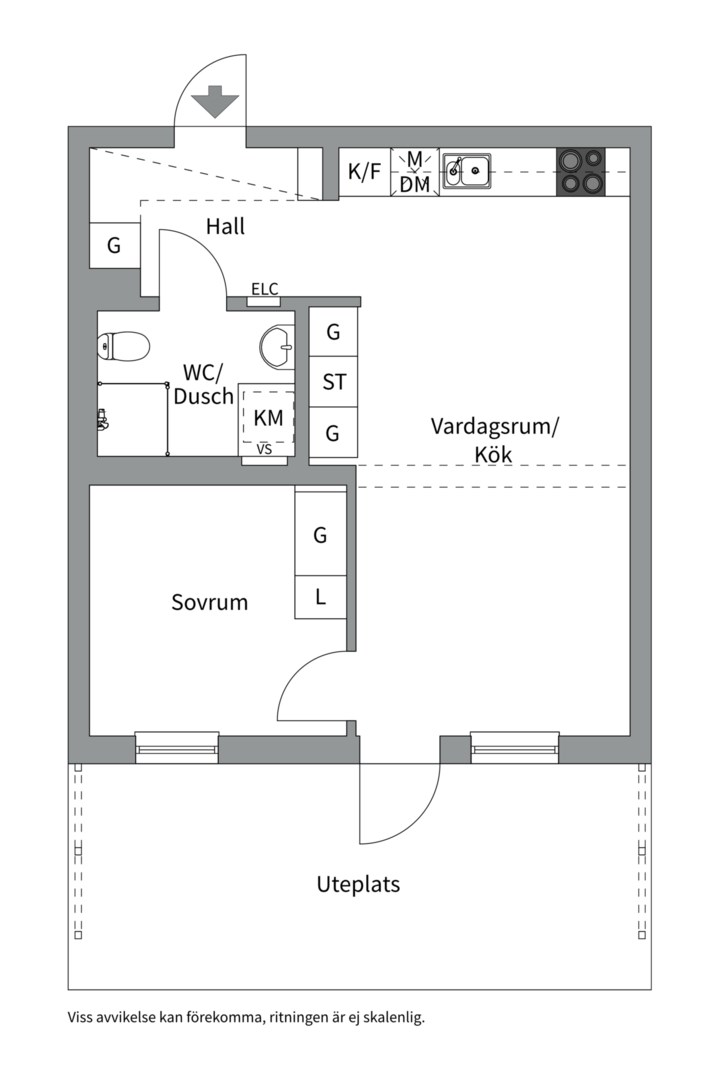 Planlösning från Wilhelm Kåges gata 100, Såld i Porslinskvarteren, Värmdö