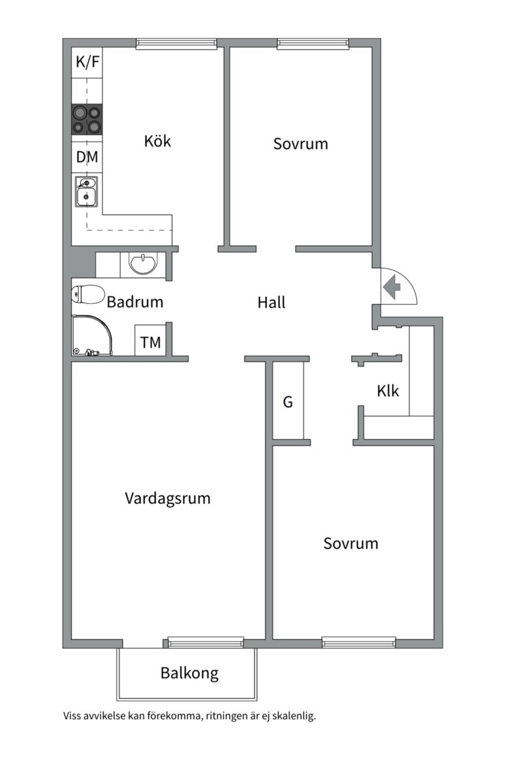 Planlösning från Sturevägen 1B, 3/3tr, Såld i Neglinge - Saltsjöbaden, Nacka