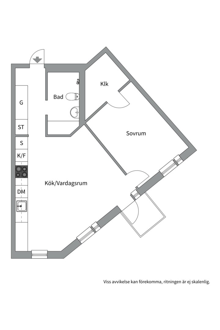 Planlösning från Betty Petterssons gata 9, Såld i Rosendal, Uppsala