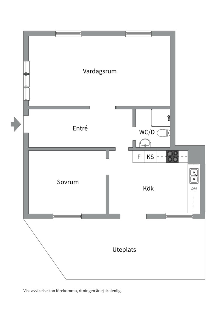 Planlösning från Dag Hammarskjölds Väg 279, Snart till salu i Sunnersta, Uppsala