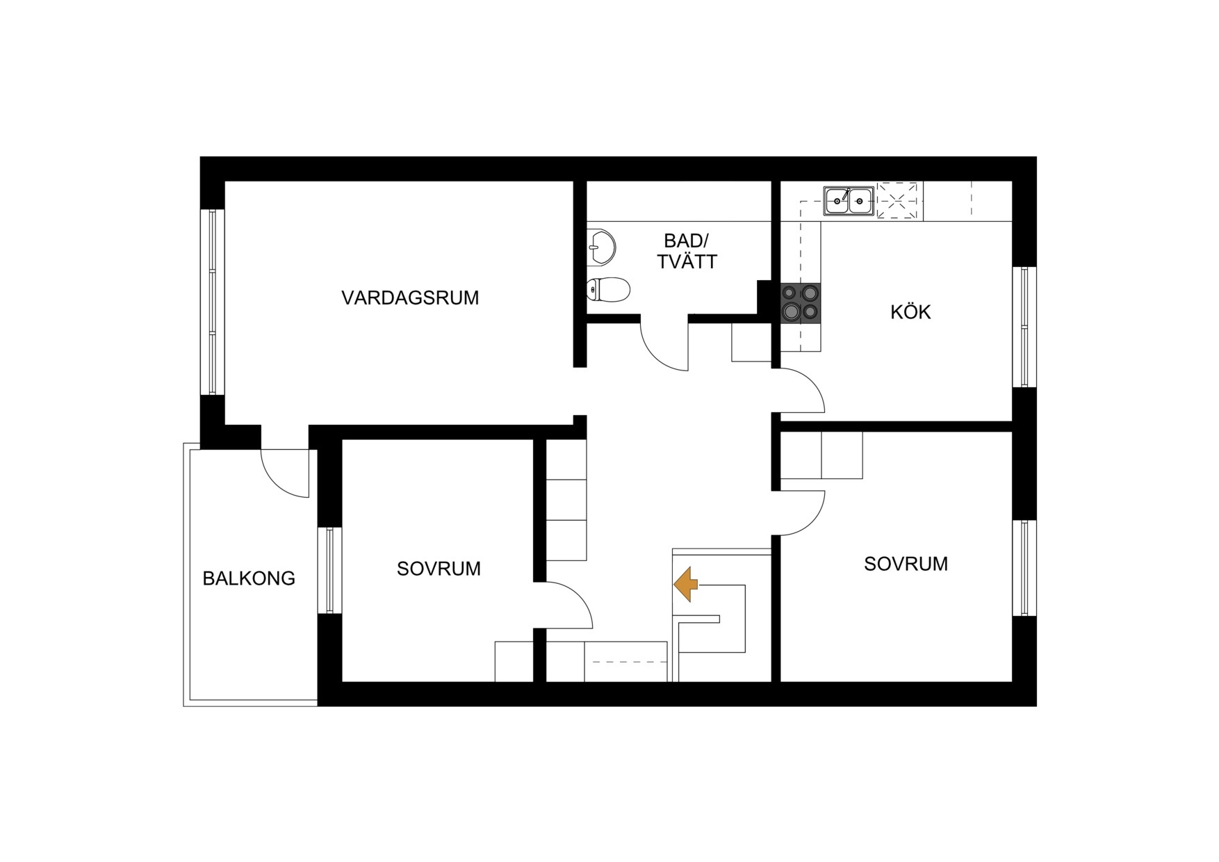 Bostadsbild från Julrosvägen 3, Såld i Gryta, Västerås
