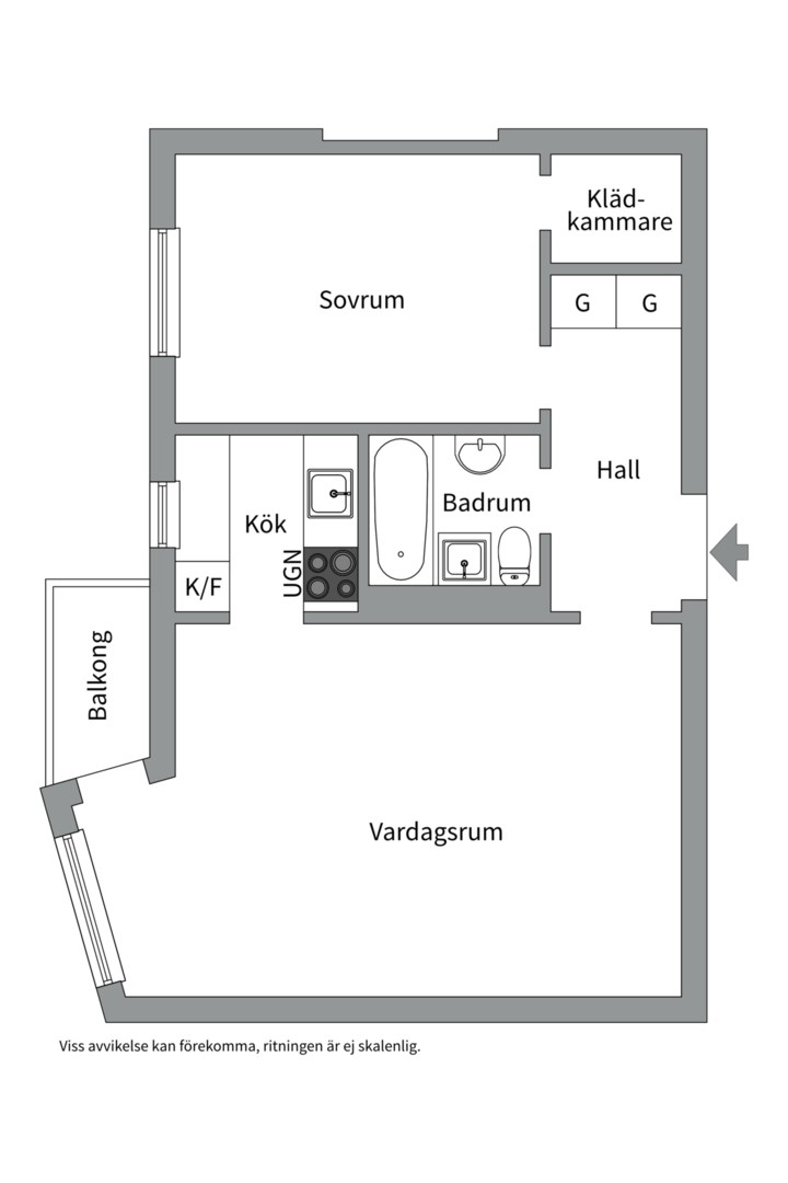 Planlösning från Wennerbergsgatan 6B, 7/8 tr, Såld i Kungsholmen - Marieberg, Stockholm