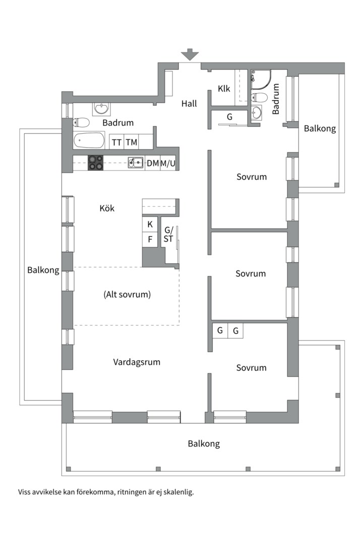 Planlösning från Verksgatan 14A, Såld i Lillåudden, Västerås