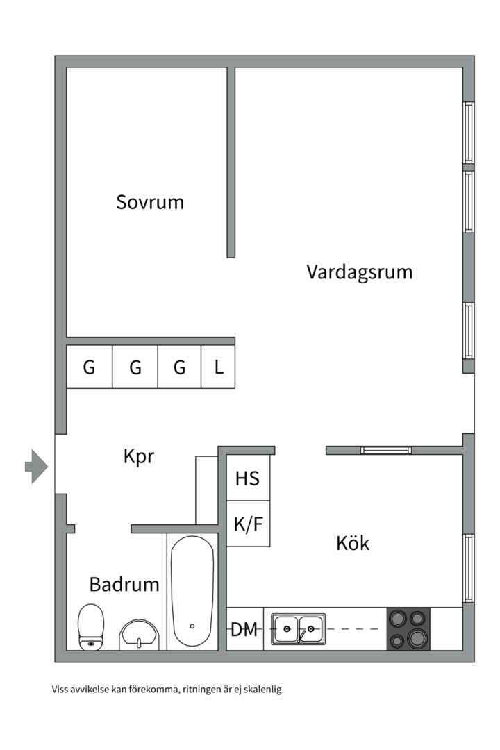 Planlösning från Betsövägen 8, Såld i Västra Orminge, Nacka