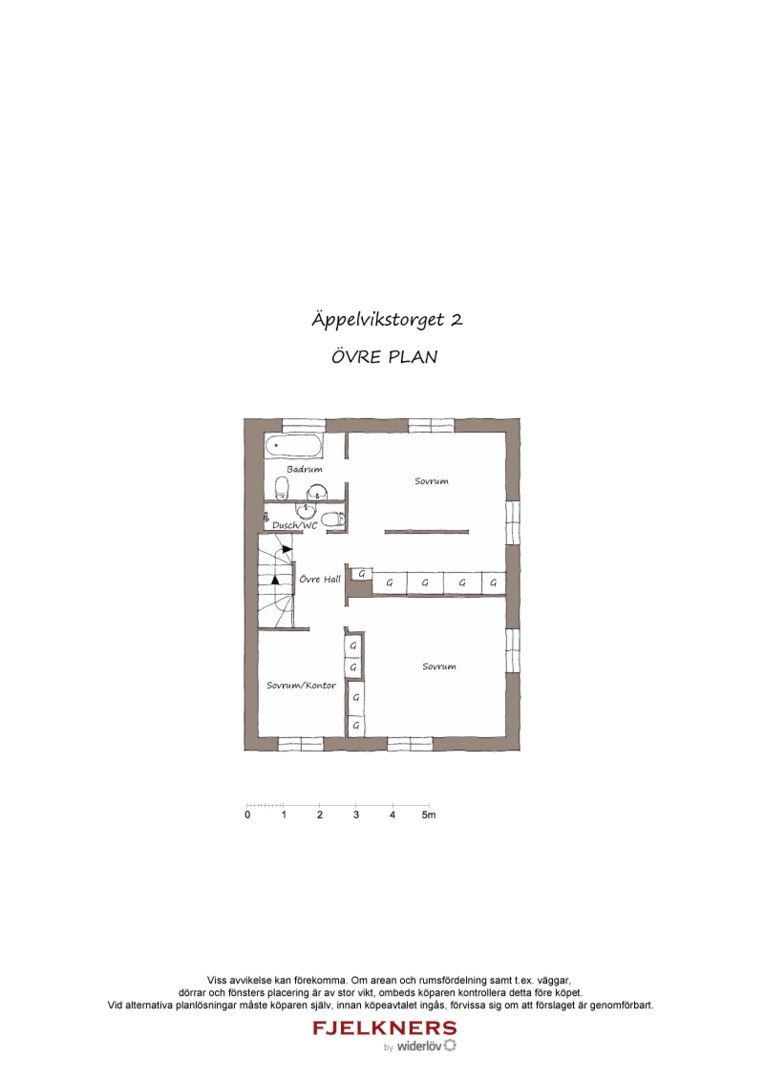 Planlösning från Äppelvikstorget 2, Såld i Bromma - Äppelviken, Stockholm