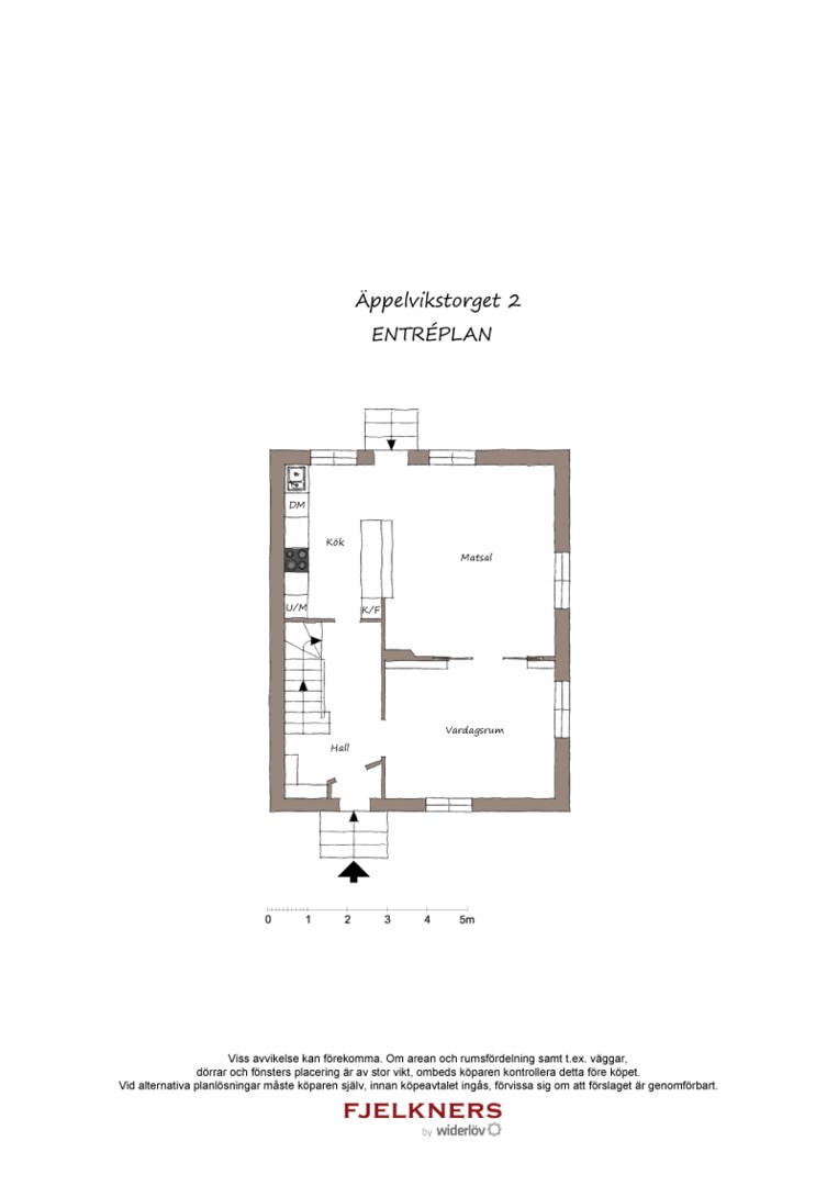 Planlösning från Äppelvikstorget 2, Såld i Bromma - Äppelviken, Stockholm