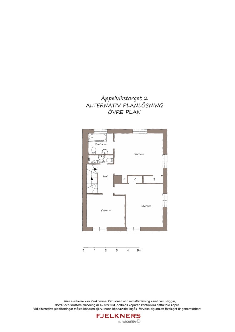 Planlösning från Äppelvikstorget 2, Såld i Bromma - Äppelviken, Stockholm