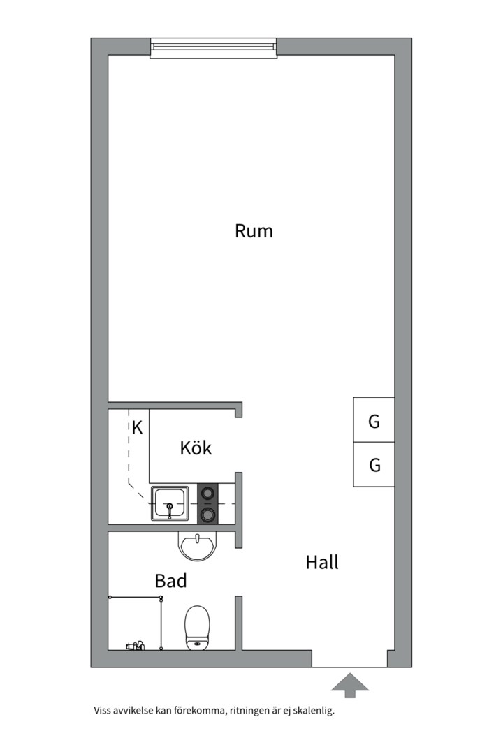 Planlösning från Luthagsesplanaden 28 A, Såld i Luthagen, Uppsala