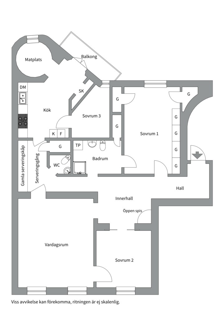 Planlösning från Bergsgatan 2, 1tr, Såld i Kungsholmen - Rådhuset, Stockholm