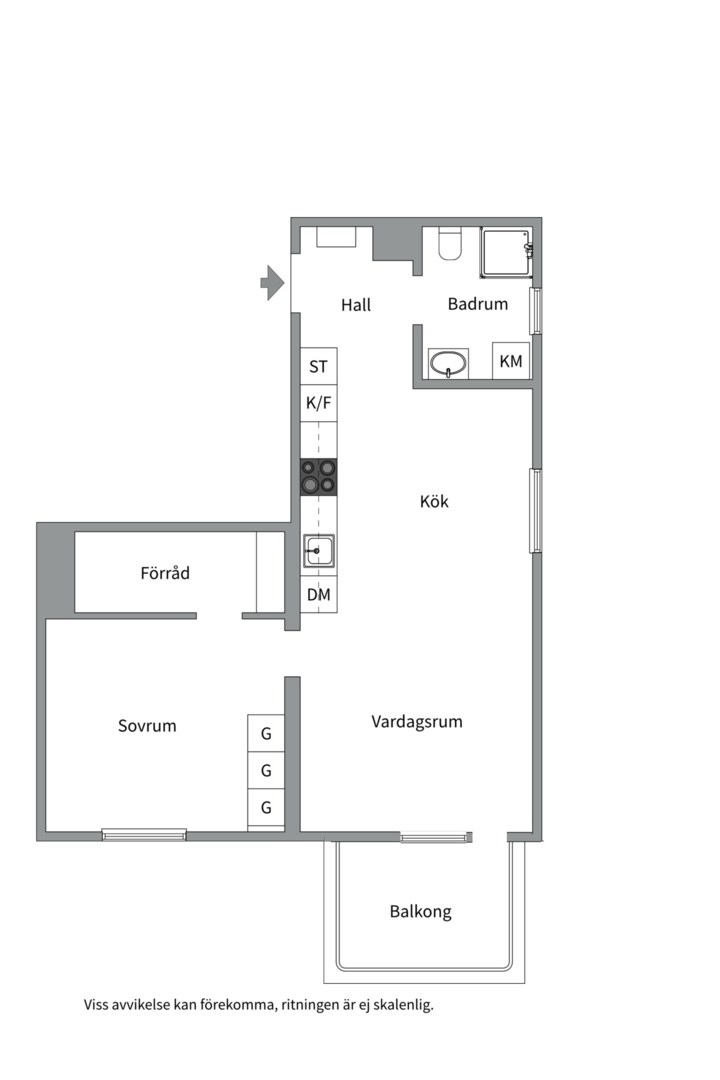 Planlösning från Edövägen 7F, 4tr, Till salu i Västra Orminge, Nacka