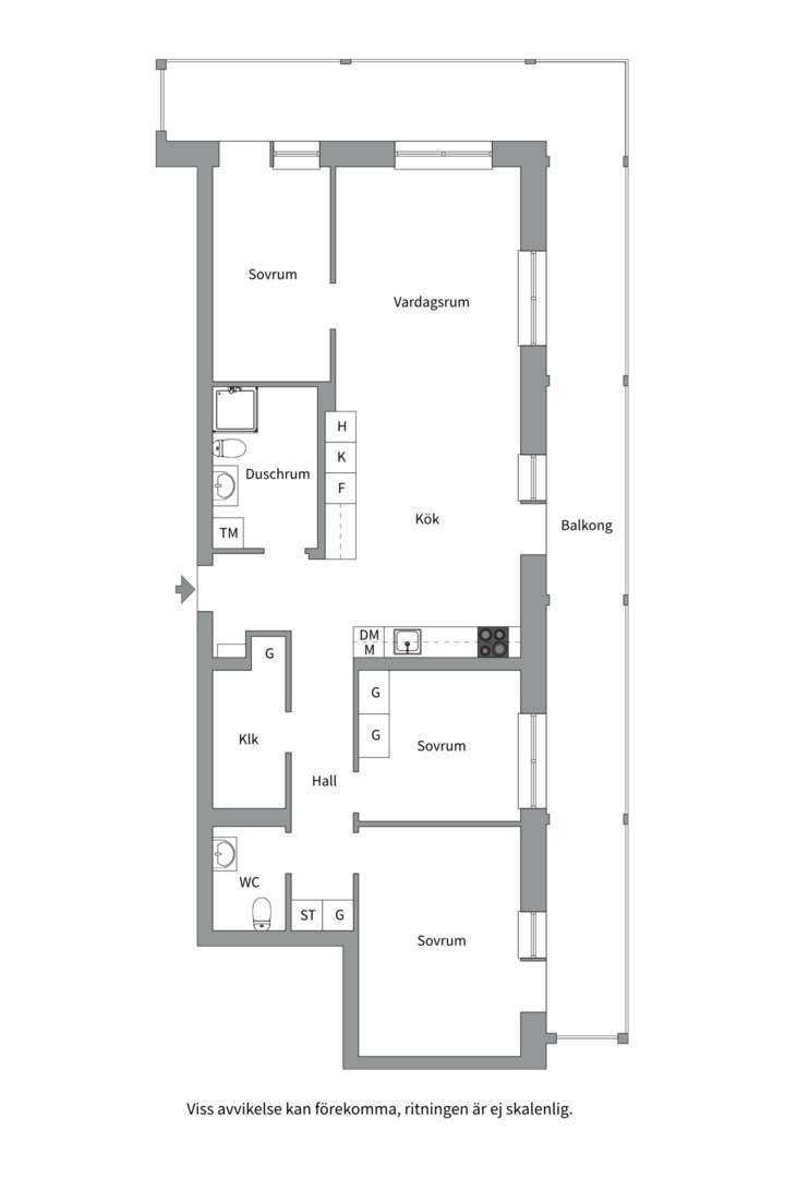 Planlösning från Poseidongatan 17, Såld i Öster Mälarstrand, Västerås