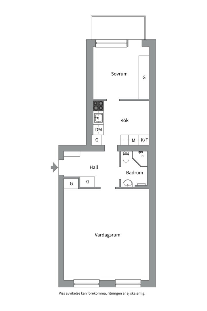 Planlösning från Geijersgatan 15B, Såld i Luthagen, Uppsala