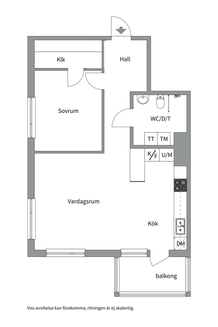 Planlösning från Ekgränd 1, Såld i Ekudden, Nacka
