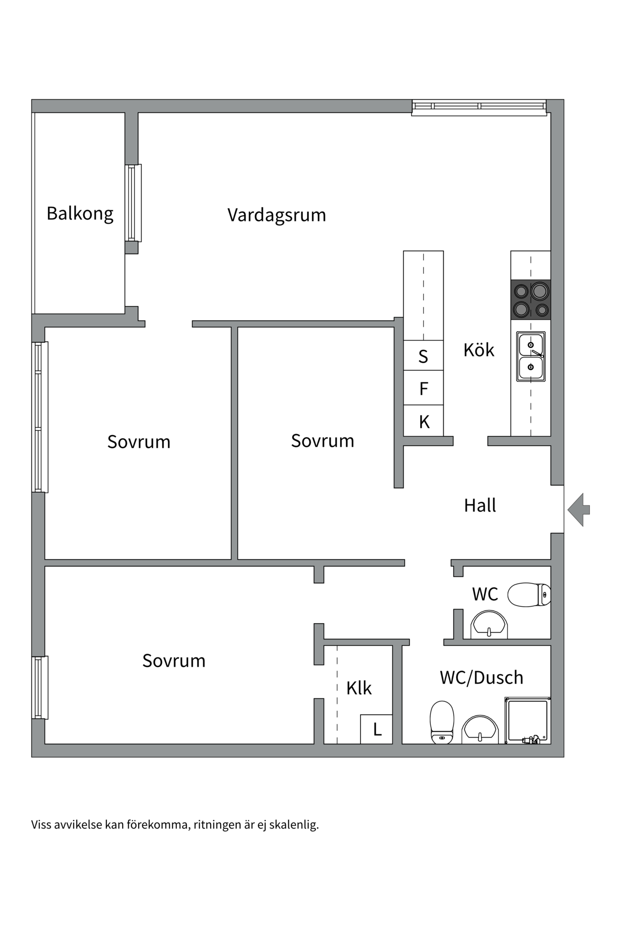 Bostadsbild från Släggkastargatan 7, Såld i Rönnby, Västerås