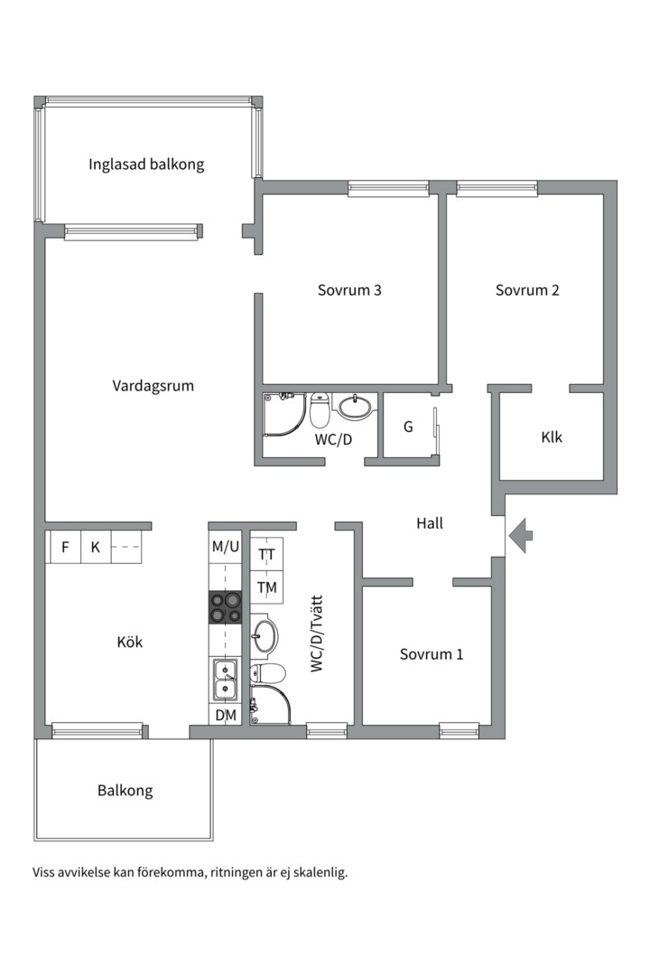 Planlösning från Verksgatan 19, Såld i Lillåudden, Västerås