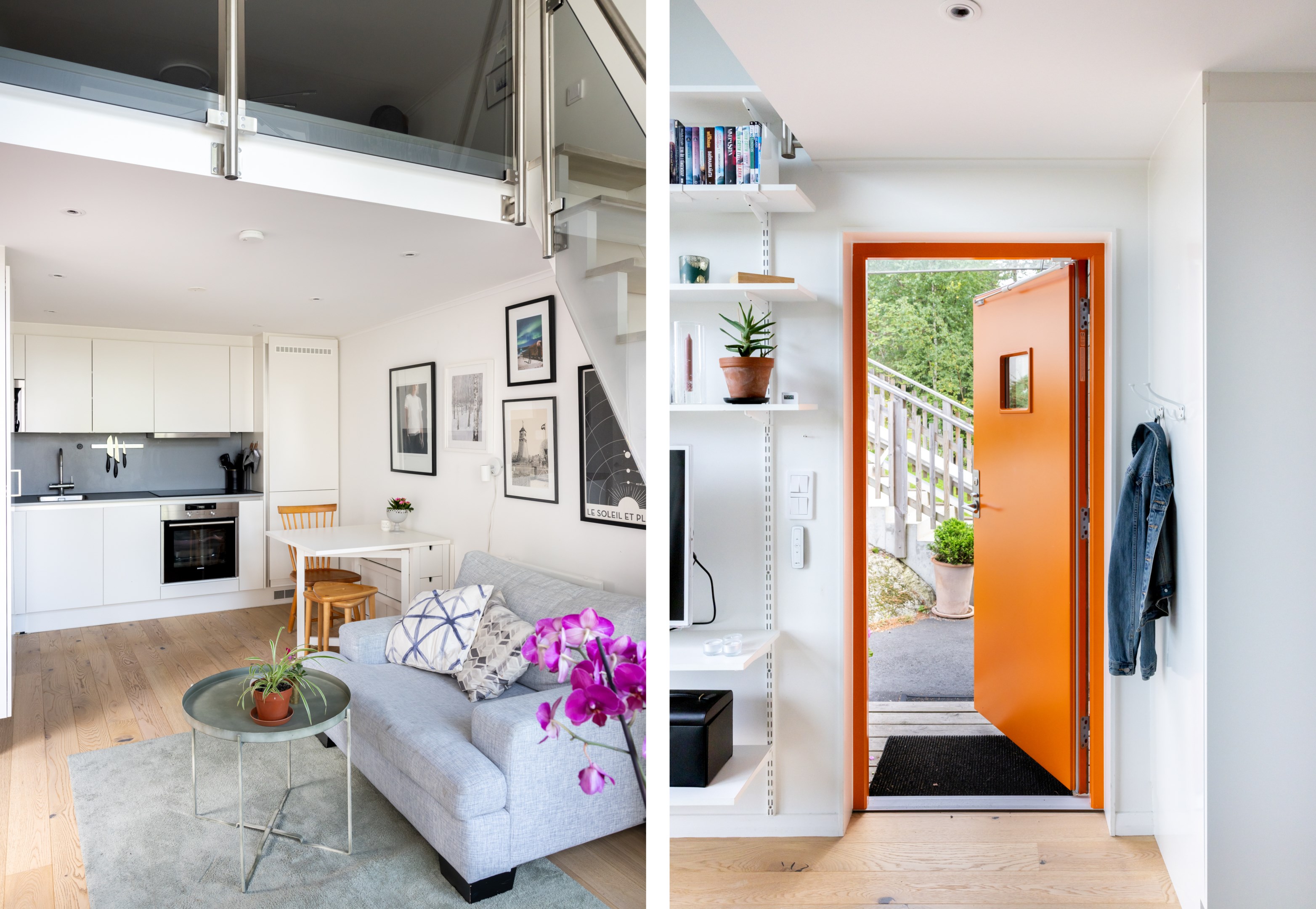 Entré med klädförvaring i garderob