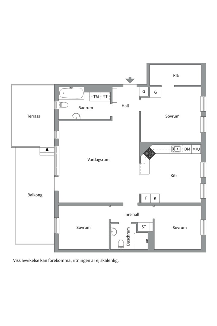 Planlösning från Mesangatan 2, Såld i Öster Mälarstrand, Västerås
