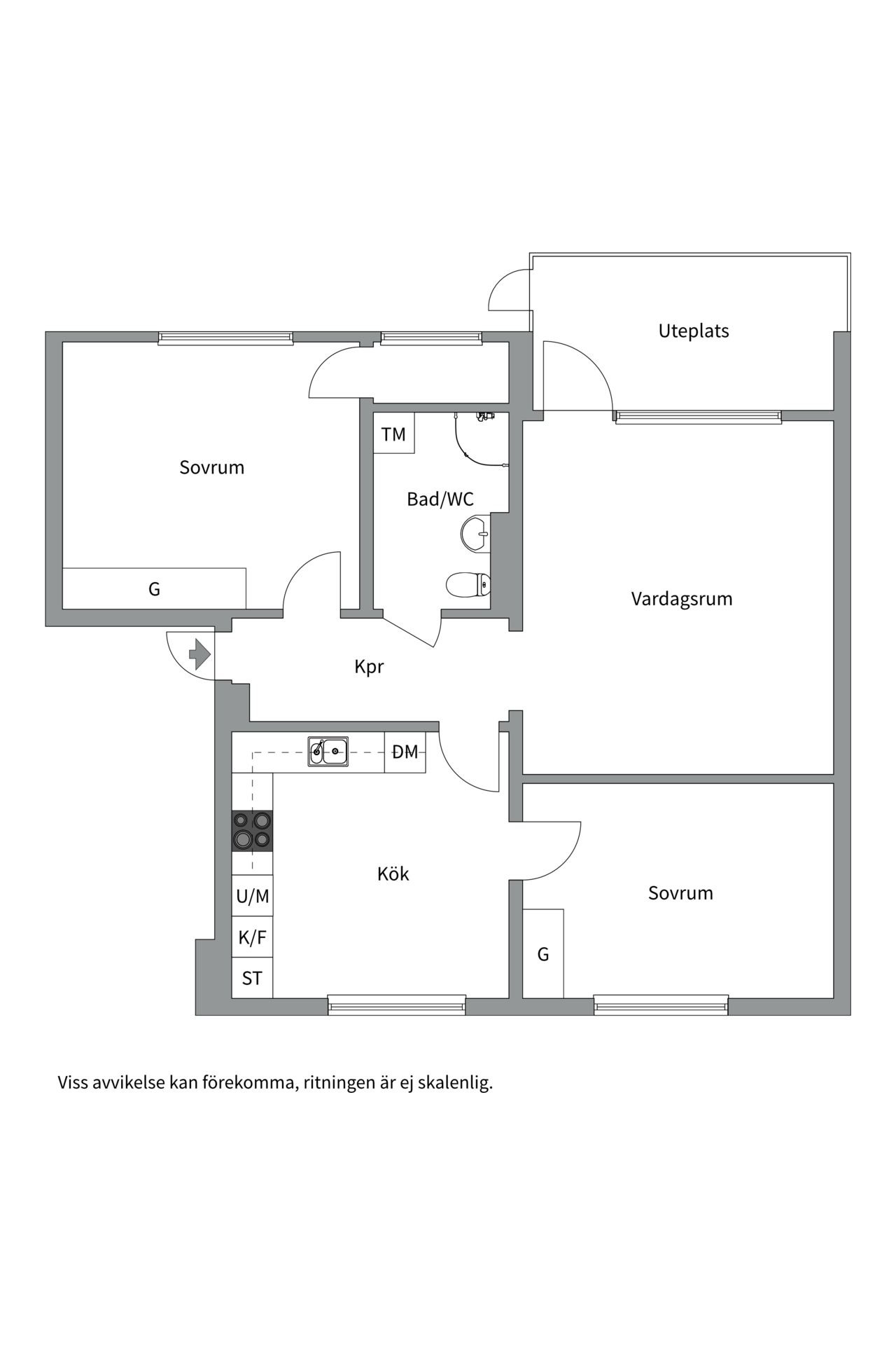 Bostadsbild från Salagatan 35C, Till salu i Fålhagen, Uppsala