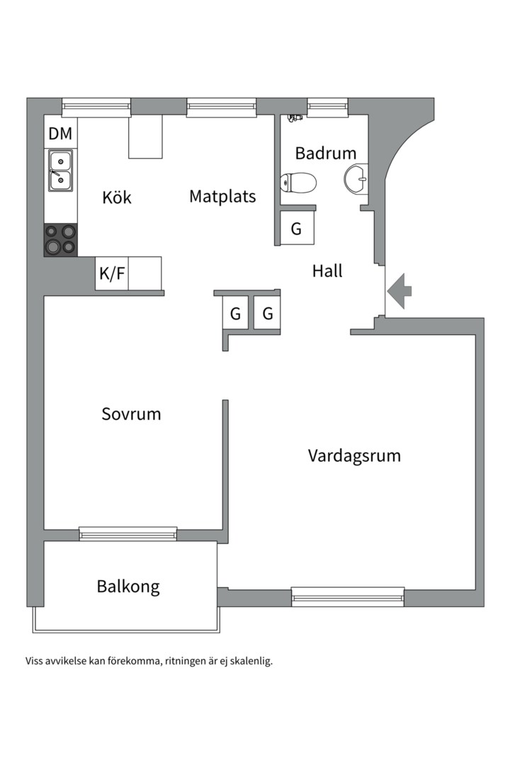 Planlösning från Ugglevägen 5C, Såld i Saltängen, Nacka