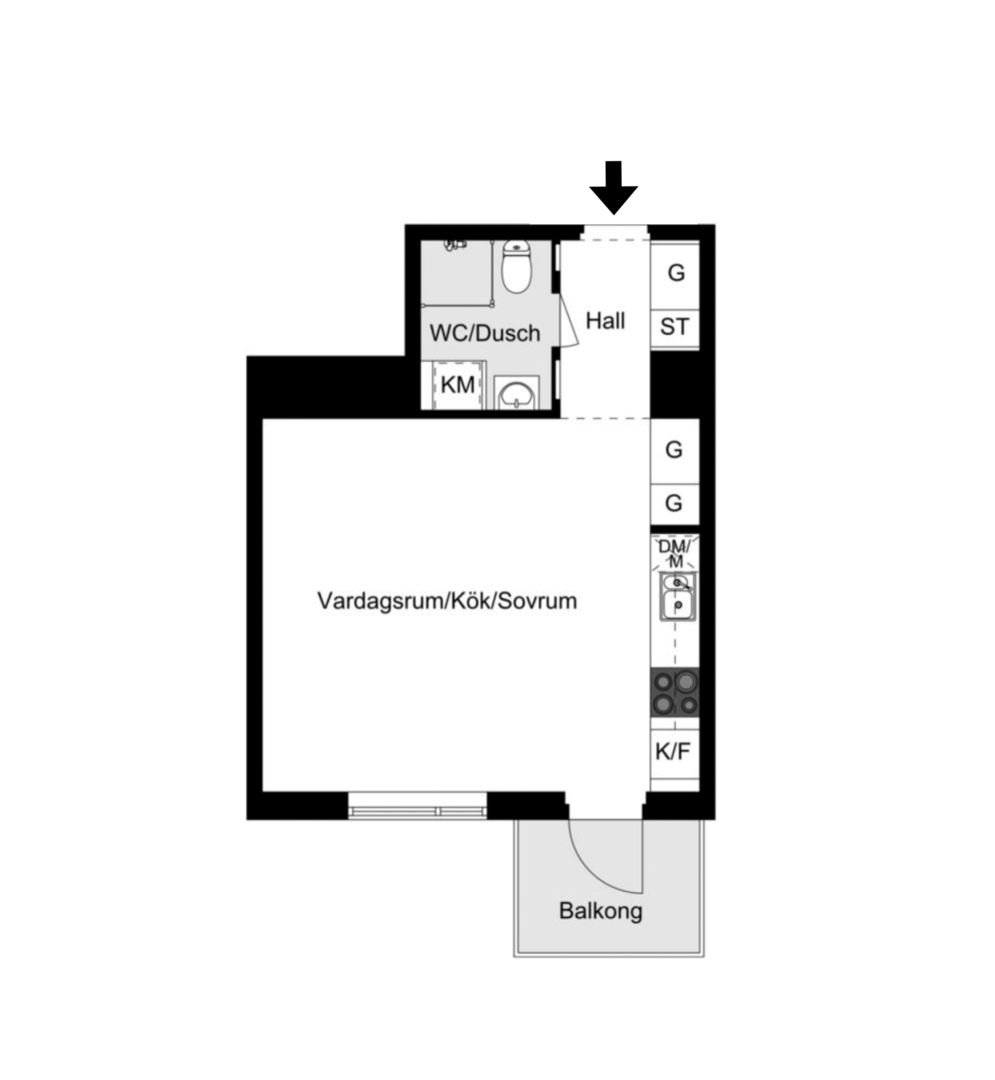 Planlösning från Edla Sofias gata 14, Såld i Porslinskvarteren, Värmdö