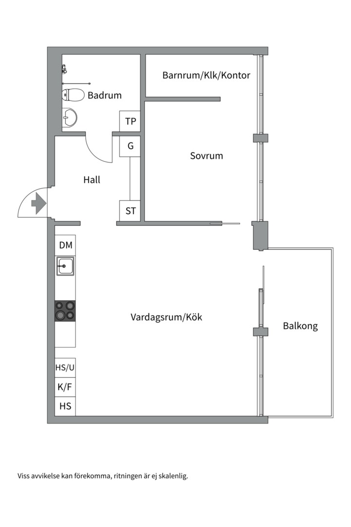 Planlösning från Fabrikörvägen 10D, 4 tr, Såld i Nacka Strand, Nacka