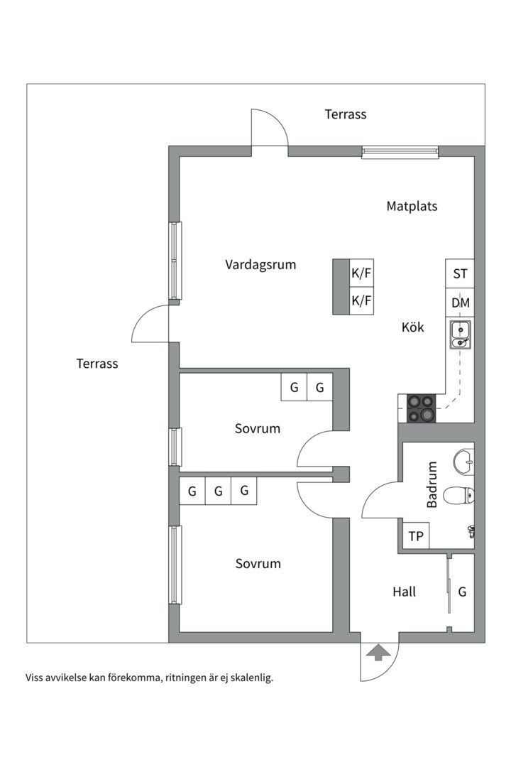 Planlösning från Ektorpsvägen 9, 4 tr, Såld i Ektorp, Nacka