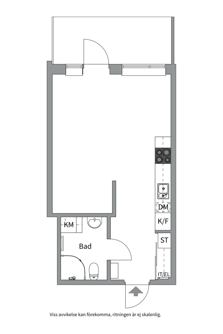 Planlösning från Östra Ågatan 105, Såld i Kungsängen, Uppsala