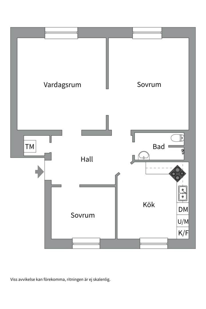 Bostadsbild från Norrtäljegatan 5B, Såld i Fålhagen, Uppsala