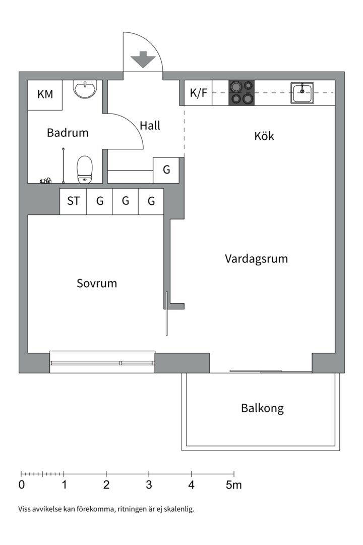 Planlösning från Orgelgatan 7, Såld i Kapellgärdet, Uppsala