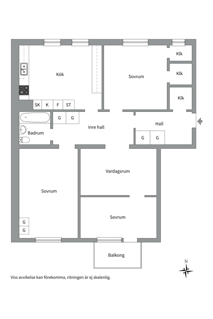 Planlösning från Lindsbergsgatan 9 B, Såld i Sommarro, Uppsala