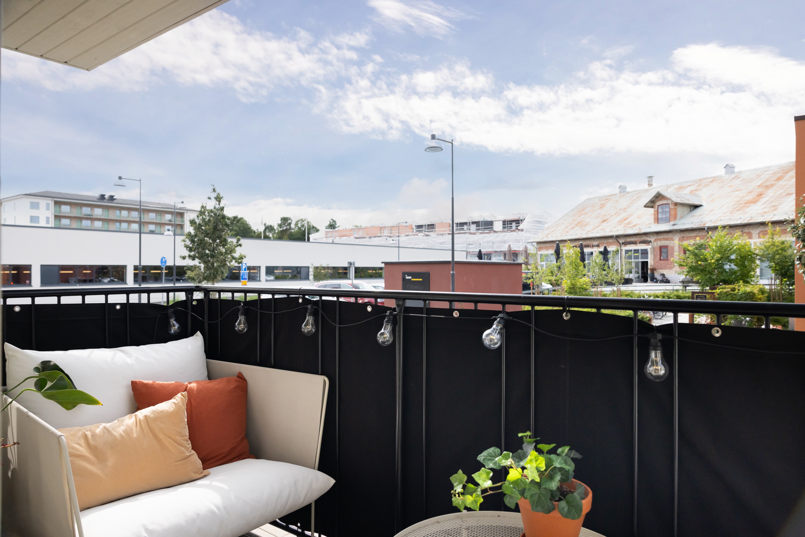 Balkong med sydvästläge