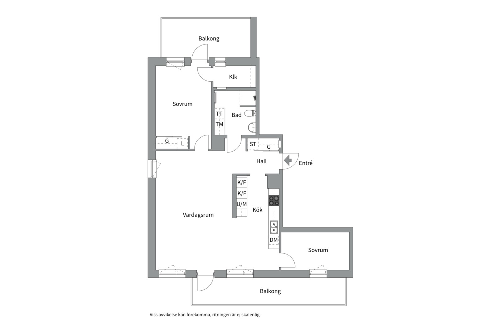 Planlösning från Amanuensgatan 5, Såld i Rosendal, Uppsala