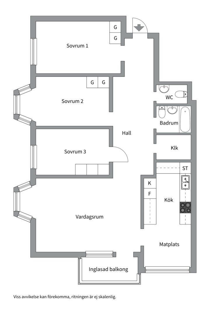 Planlösning från Alphyddevägen 6, 8tr, Såld i , Nacka