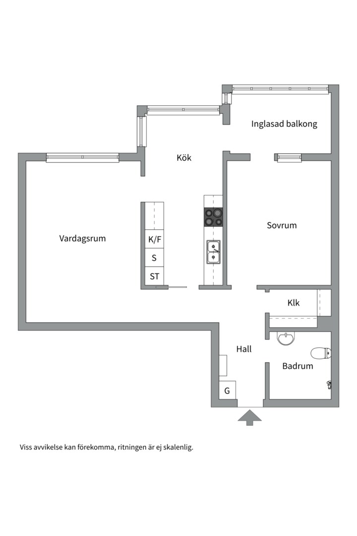Planlösning från Välljärnsgatan 490, Såld i Bäckby, Västerås