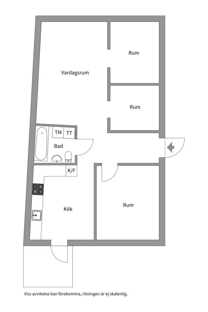 Planlösning från Diligensvägen 102, Såld i Jarlaberg, Nacka