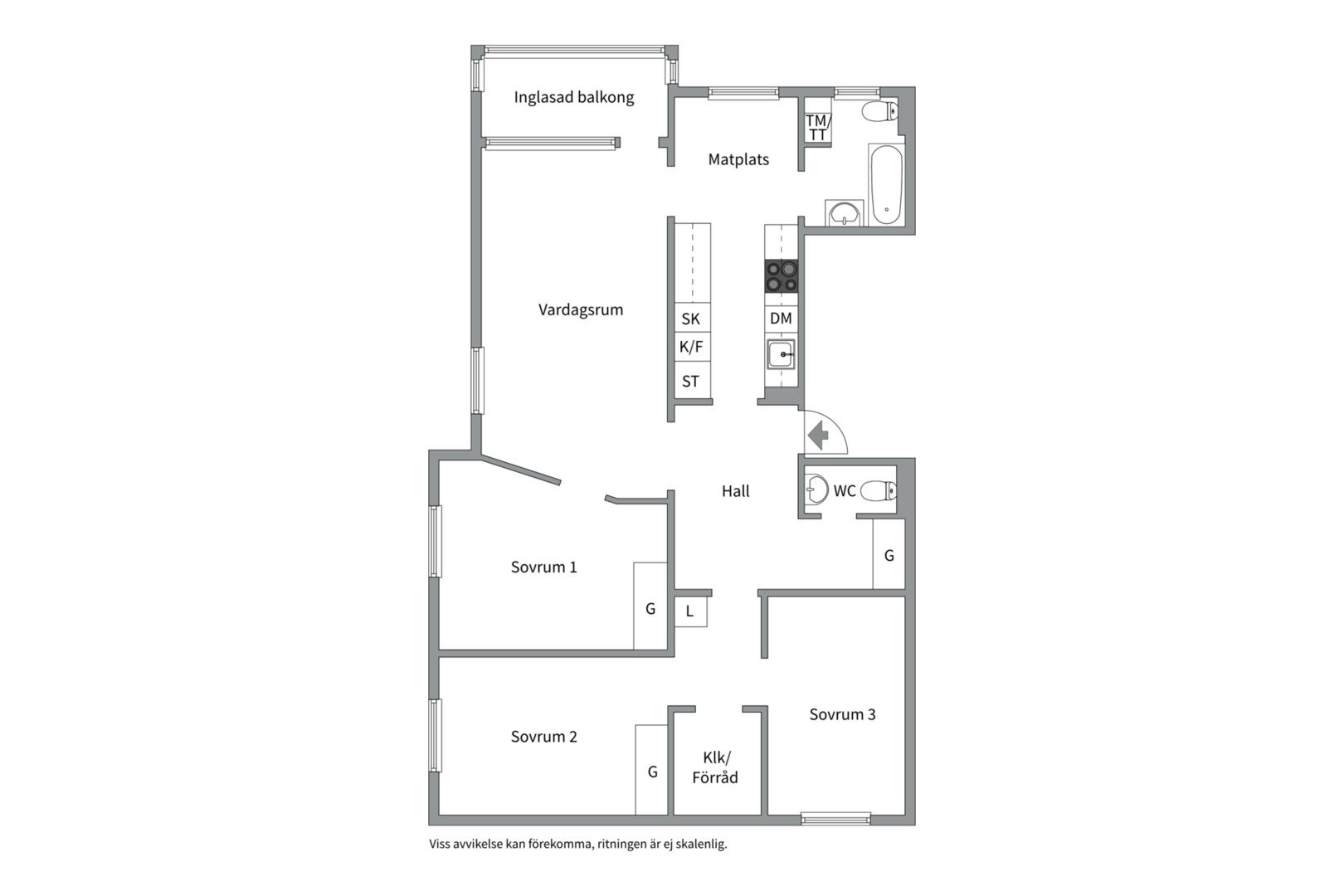 Planlösning från Ritargatan 10 A, Såld i Salabacke, Uppsala