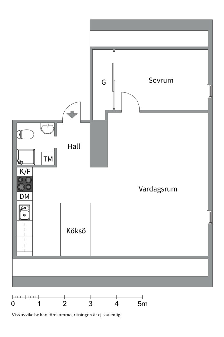 Planlösning från Floragatan 20, Till salu i Vasastaden, Västerås