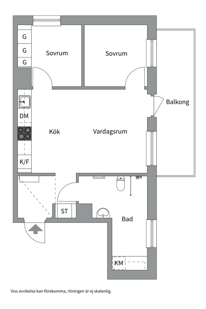 Planlösning från Fabrikörvägen 15, 5 tr, Såld i Nacka Strand, Nacka