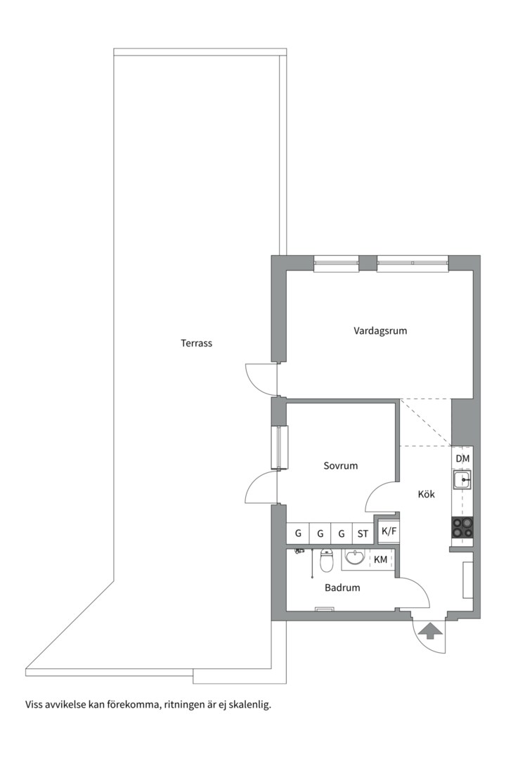 Planlösning från Fabrikörvägen 11, vån 3, Såld i Nacka Strand, Nacka