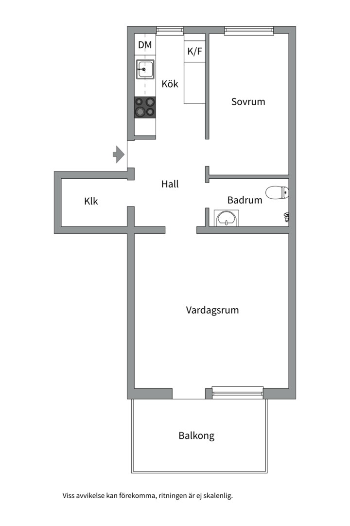 Planlösning från Källhagsgatan 1G, Kommande i Haga, Västerås