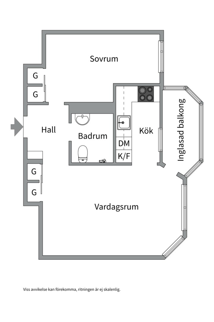 Planlösning från Alphyddevägen 9, Såld i , Nacka