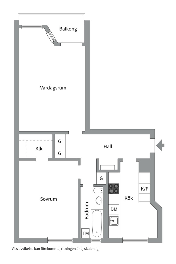 Planlösning från Stentorpsgatan 15B, Såld i Malmaberg, Västerås