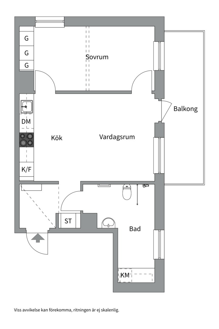 Planlösning från Fabrikörvägen 15, 7tr, Såld i Nacka Strand, Nacka