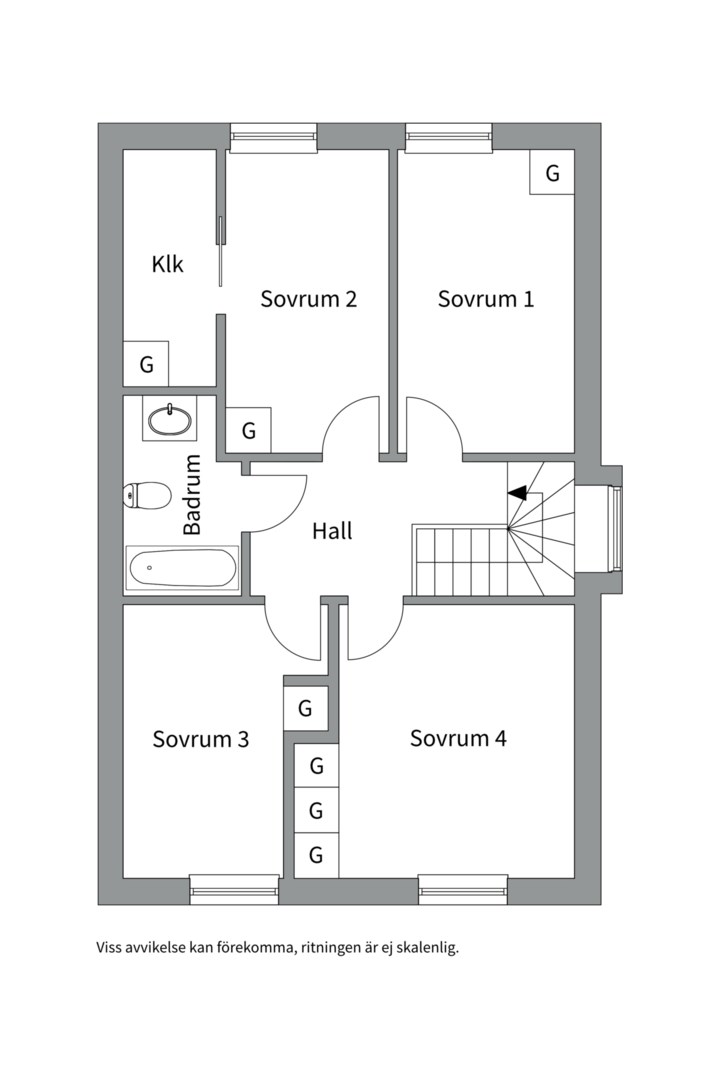 Planlösning från Järpvägen 39A, Såld i Sunnersta, Uppsala