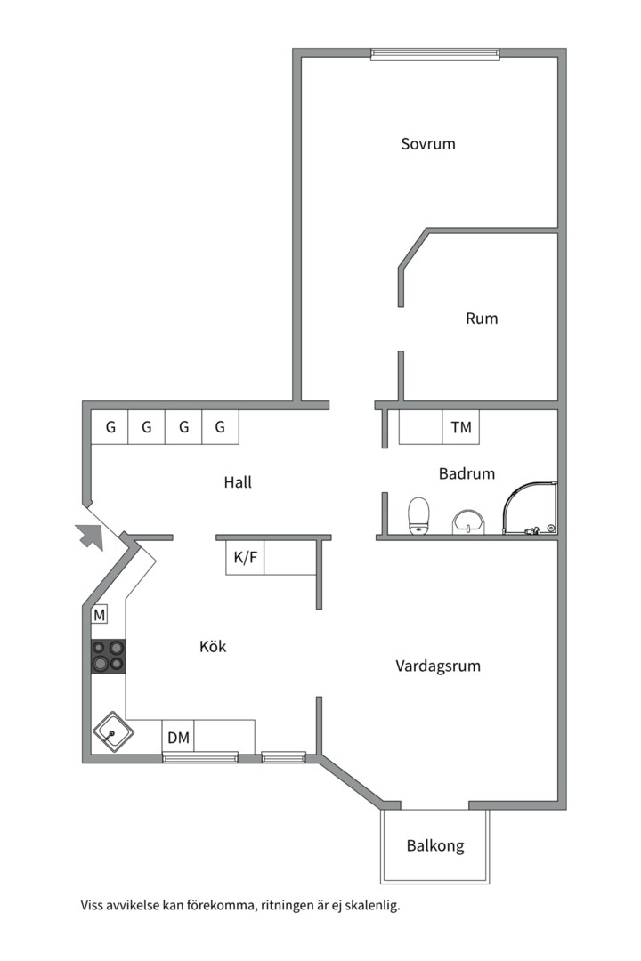 Planlösning från Sankt Eriksgatan 15, Såld i Kungsholmen - Nedre Kungsholmen, Stockholm