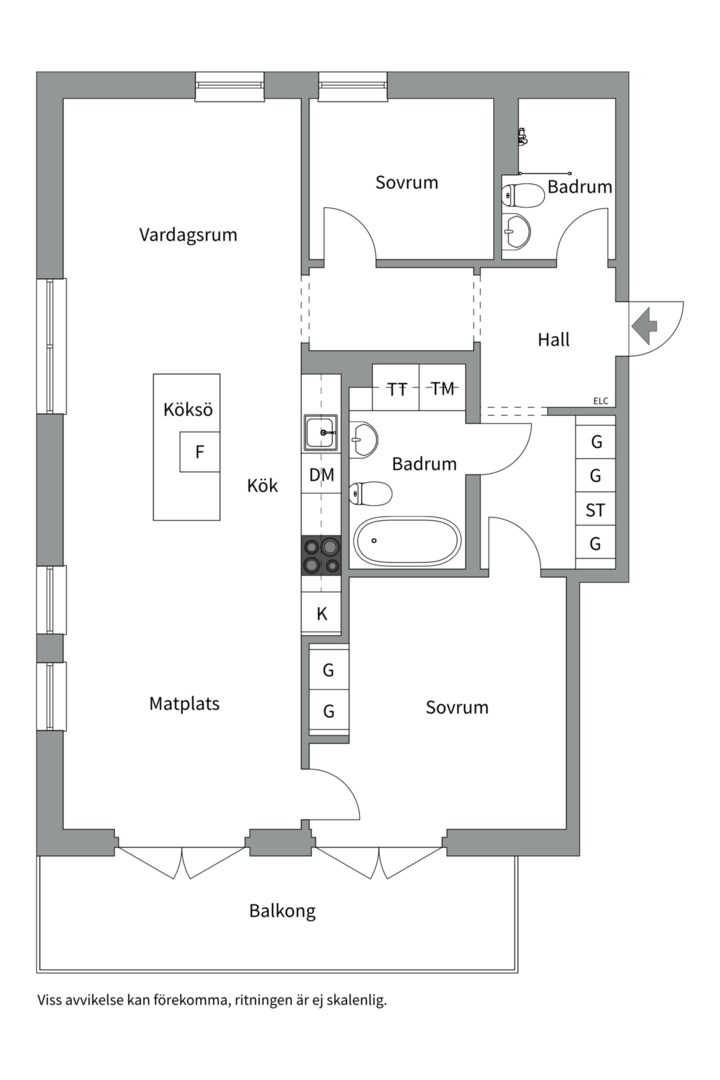 Planlösning från Tollarevägen 49, 4 tr, Såld i Tollare, Nacka
